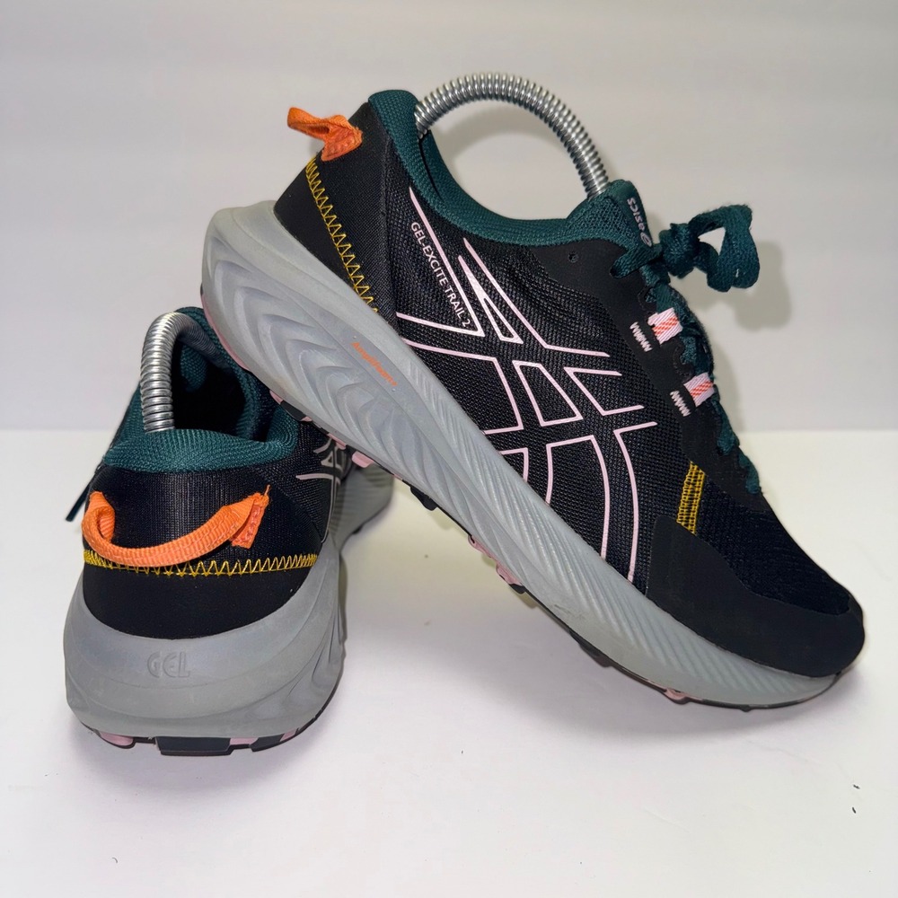 Asics Gel-Excite Trail 2 Running Shoes Womens 9 Black Teal Pink 1012B412